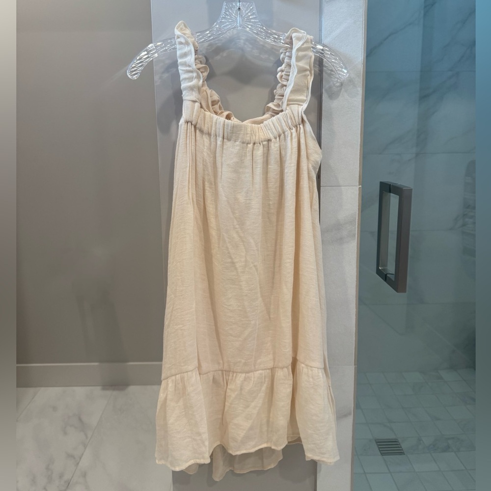 Small Cream Altar'd State Dress with Ruffle Straps in Cream